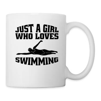 Nageur Club de natation Natation Femme nageuse - Mug blanc - blanc - Droite