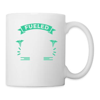 Angetrieben von forensischen Krankenschwestern und Kaffee-ER-Krankenschwestern - Tasse - Weiß - Rechts