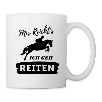 Ich geh reiten - Tasse - Weiß - Rechts