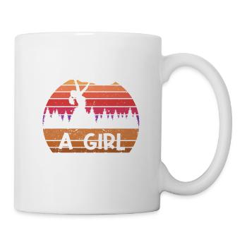 Je grimpe comme une fille et j’essaie - Mug blanc - blanc - Droite