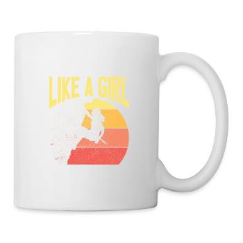I Climb Like A Girl Climbing Equipment Kids - Mug - white - Right