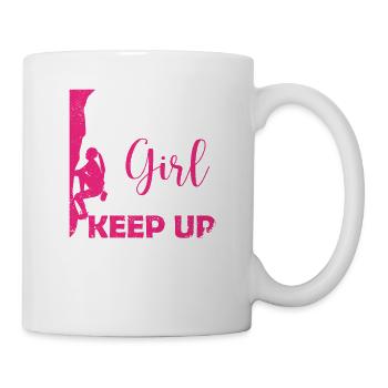 Grimpeur grimpant comme une fille Femmes - Mug blanc - blanc - Droite