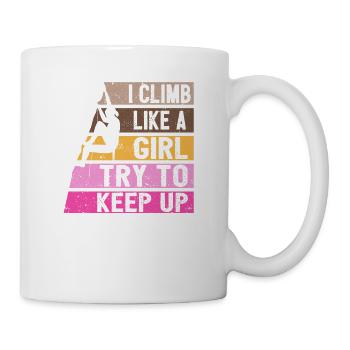 Escalade Je grimpe comme une fille Expériences - Mug blanc - blanc - Droite