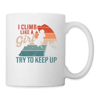 Escalade Je grimpe comme une fille Expériences - Mug blanc - blanc - Droite