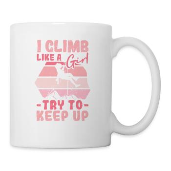 Escalade Je grimpe comme une fille Expériences - Mug blanc - blanc - Droite