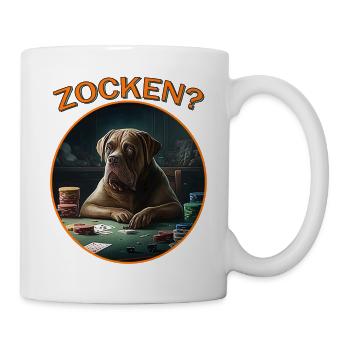 Eine Bulldogge will Poker spielen - Tasse - Weiß - Rechts