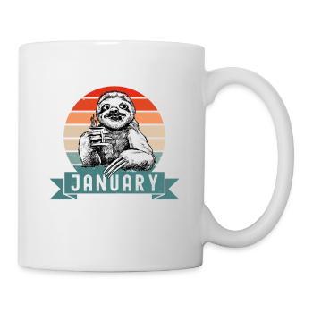 Legends Were Born In Januar 1942 Faultier Sloth - Tasse - Weiß - Rechts