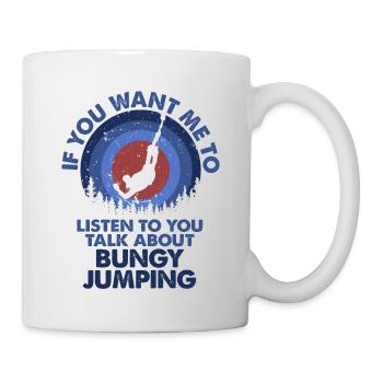 Voulez-vous que j’écoute Talk Bungy Jumping? - Mug blanc - blanc - Droite
