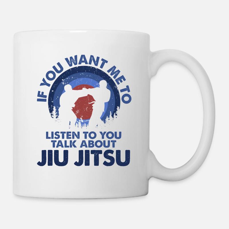 Je veux que j’écoute, Ju Jitsu - Mug blanc - blanc