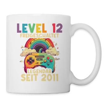 2011 Level 12 Jahre Gaming 12er 12 Geburtstag - Tasse - Weiß - Rechts
