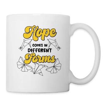 Japanische Papierfaltung Origami Herstellung - Tasse - Weiß - Rechts
