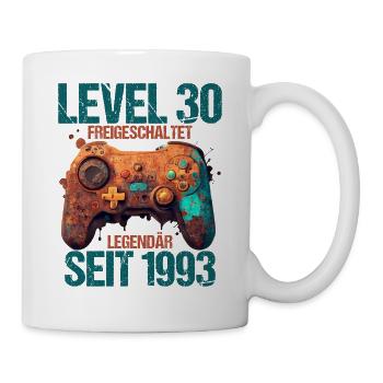 1993 Level 30 Jahre Gaming 30er 30 Geburtstag - Tasse - Weiß - Rechts