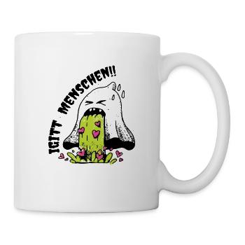 Igitt Menschen Lustiges Spruch T-shirt Geist - Tasse - Weiß - Rechts