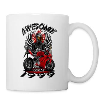 Awesome since 1999, Biker Geburtstag - Tasse - Weiß - Rechts
