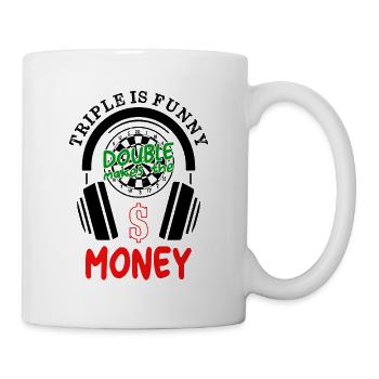 Lustiges Darts Dart Kopfhörer Motiv - Tasse - Weiß - Rechts