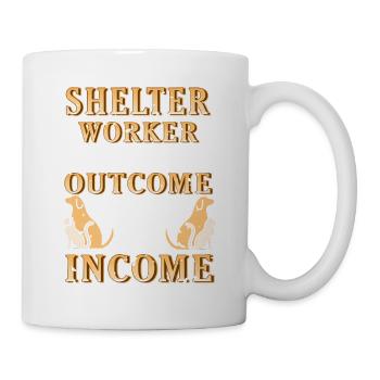 Travailleur de refuge Je le fais pour l’animal de résultat - Mug blanc - blanc - Droite