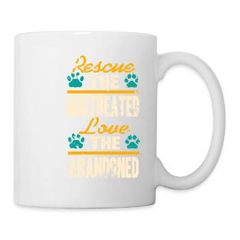 Rescue The Mistreated Love The Abandoned Animal - Mug - white - Right