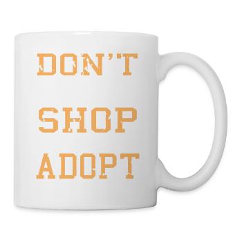 Ne magasinez pas Adoptez des designs rétro pour les amoureux des animaux - Mug blanc - blanc - Droite