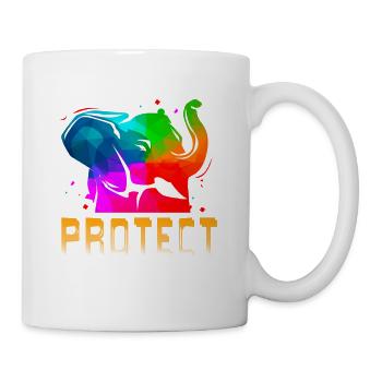 PROTECT Retro Elephant Animal Lover Protection - Mug - white - Right