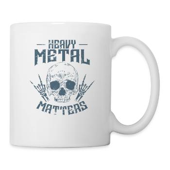Heavy Metal Matters Knochenschädel Musik - Tasse - Weiß - Rechts