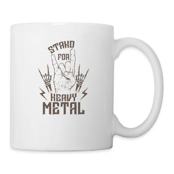 Stand for Heavy Metal Musik Band Genre - Tasse - Weiß - Rechts