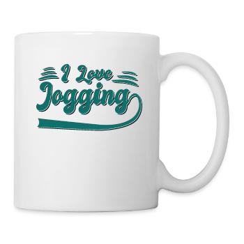 Ich liebe Joggen - Tasse - Weiß - Rechts