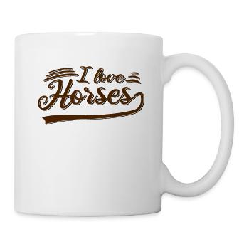 I love horses - Mug - white - Right