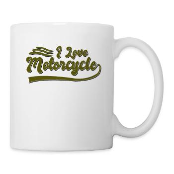 I love motorcycles - Mug - white - Right