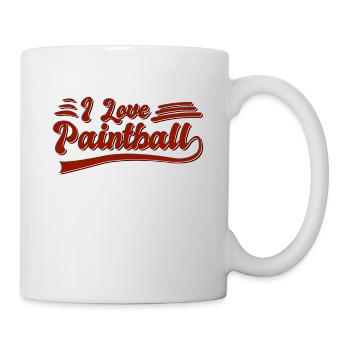 Ich liebe Paintball - Tasse - Weiß - Rechts