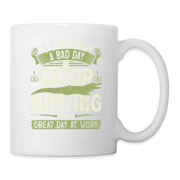 Chasseur d’alligators vintage, mauvaise journée à la chasse au gator - Mug blanc - blanc - Droite