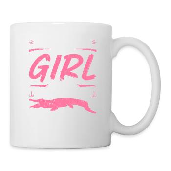 Woman Alligator Hunter, Female Gator Hunting Quote - Mug - white - Right