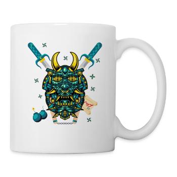 Monstre samouraï - Mug blanc - blanc - Droite