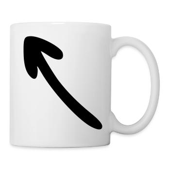 Arrow drawing sketch black - Mug - white - Right