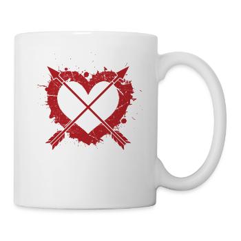 Bogensport Bogenschütze Bogenschießen Pfeil Bogen - Tasse - Weiß - Rechts