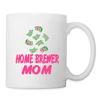 Home Brewer MOM Retro Funny Working At Home MOM - Tasse - Weiß - Rechts