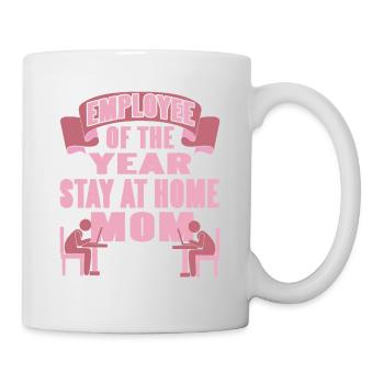 Employee Of The Year Stay At Home MOM Retro Funny - Mug - white - Right