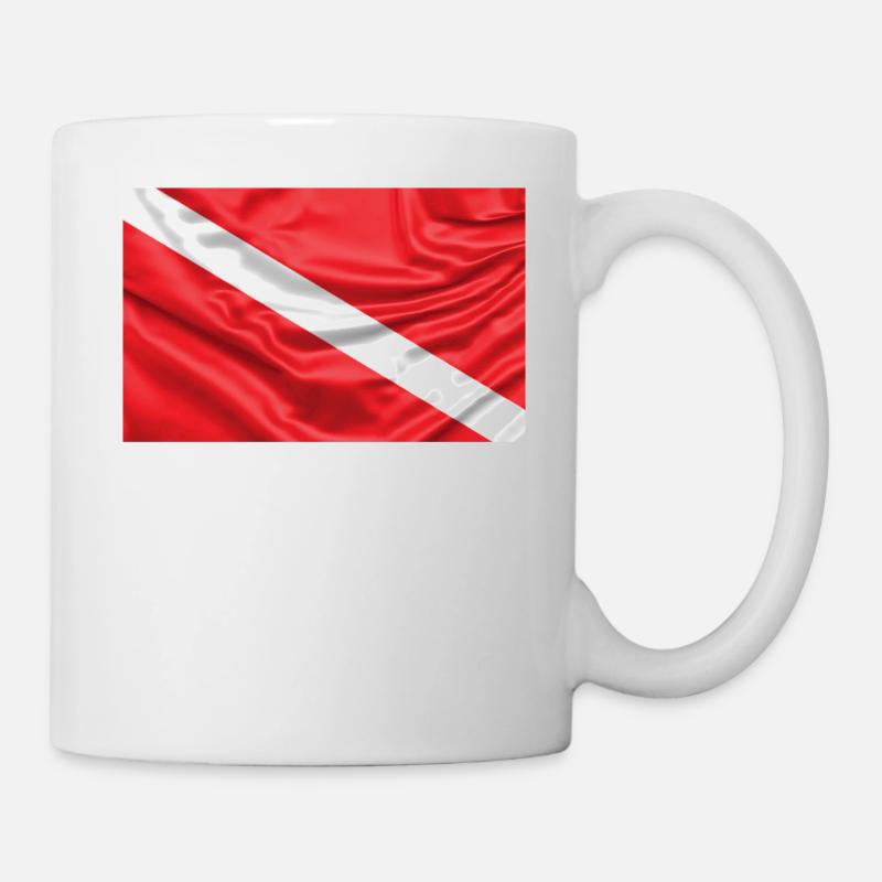 Dive Flag - Tasse - Weiß