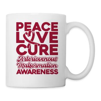 Malformation artérioveineuse Conscience Voile Rouge - Mug blanc - blanc - Droite