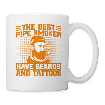 Pipe smoking pipe tobacco pipe lover gesc - Mug - white - Right