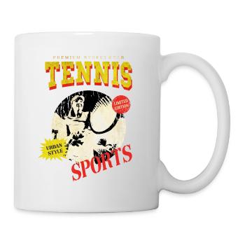 Tennis Player Tennis Player Vintage Retro - Mug - white - Right