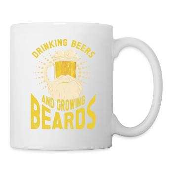 Boire de la bière et faire pousser la barbe Barbe - Mug blanc - blanc - Droite