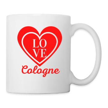 Colonia Cologne Karneval Fasching Kostüm - Tasse - Weiß - Rechts