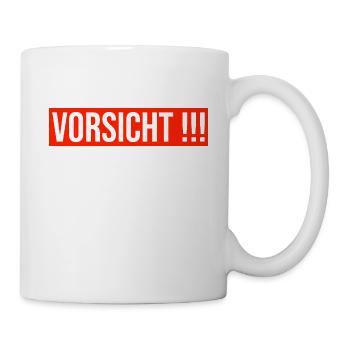 Vorsicht Kontakt - Tasse - Weiß - Rechts