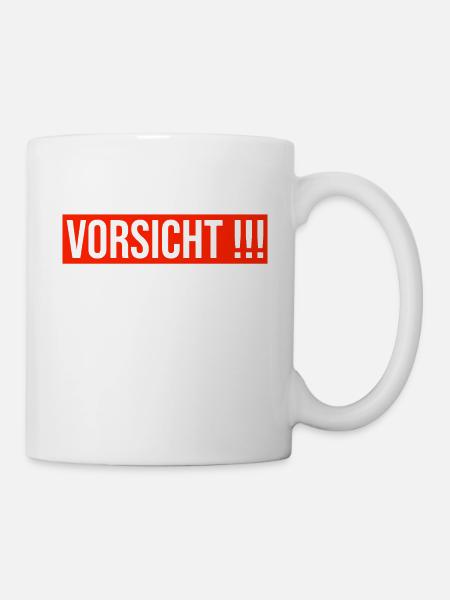 Vorsicht Kontakt - Tasse - Weiß