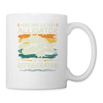 Chasse rétro à plus tard Chasseur d’alligators - Mug blanc - blanc - Droite