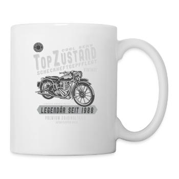 1988 Biker Top Zustand, Legendär, Legende, Bike, - Tasse - Weiß - Rechts