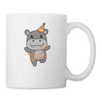 Cadeau d’anniversaire hippopotame pour les enfants - Mug blanc - blanc - Droite