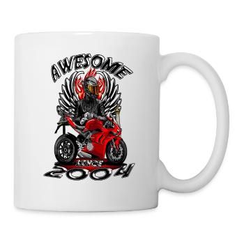 Génial depuis 2004, anniversaire du motard - Mug blanc - blanc - Droite