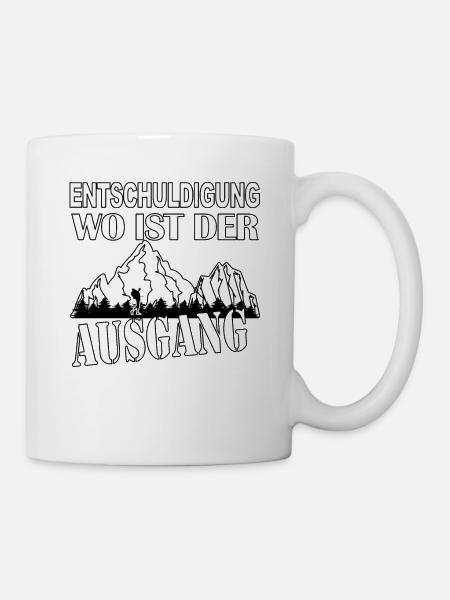wo ist der Ausgang - Tasse - Weiß