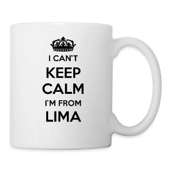 Ich Kann Nicht Ruhig Bleiben, Ich Komme Aus Lima - Tasse - Weiß - Rechts